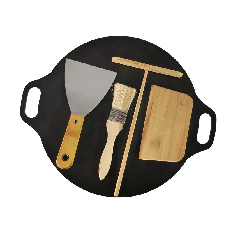 Pan Non-stick Chinese Cast Iron Wok outdoor big frying pan grill roasting pan