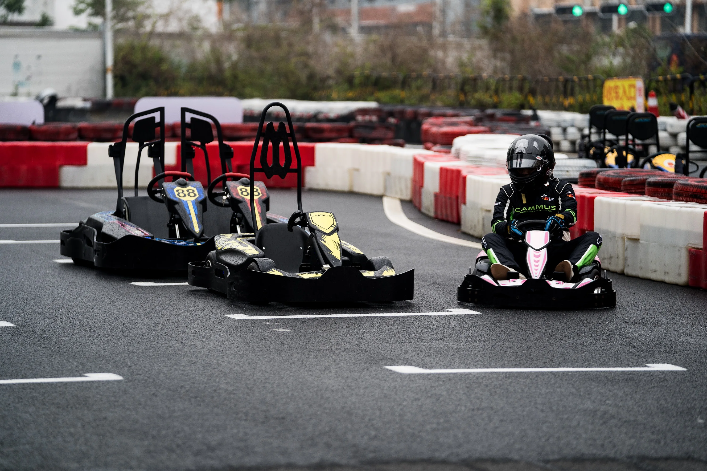 CAMMUS Sale Price Removable Battery Karting Cars Electric Racing Go Karts for Kids Indoor Racing Kart