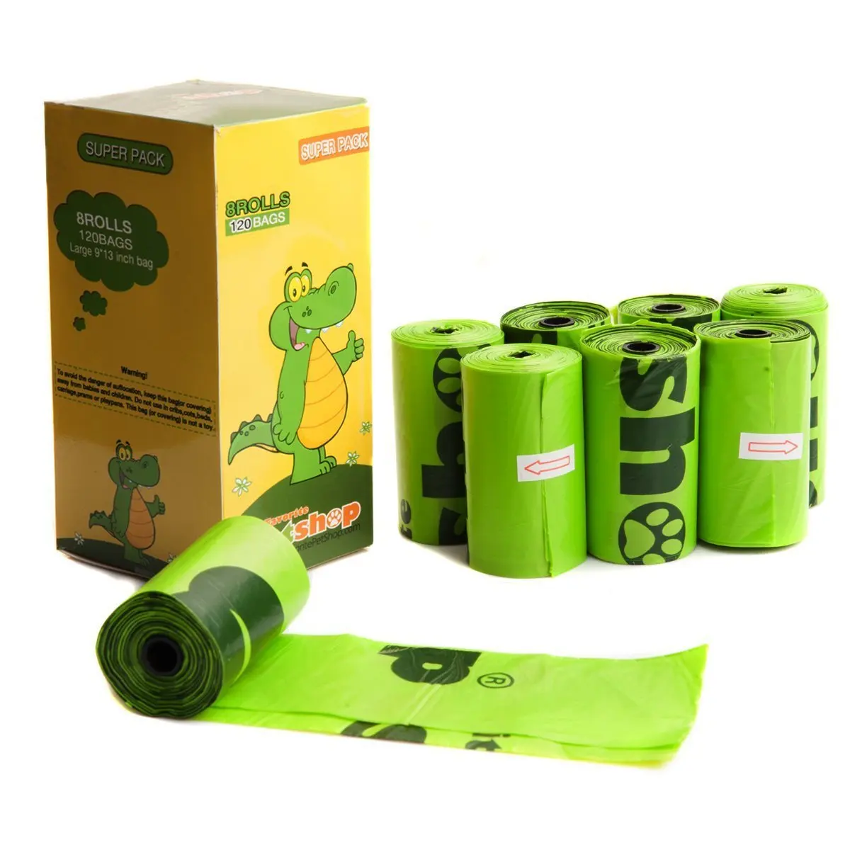 100% Biodegradable Wholesale Certificate Pet Poop Plastic Pack Dog Waste Bag cat poop bag