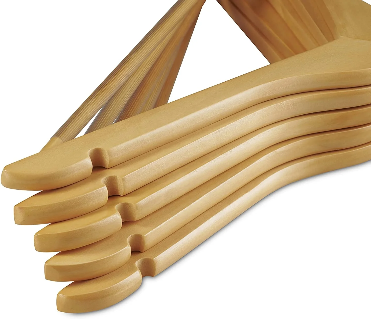 Manufacturer Custom High Grade Supermarket hanger Non Slip Coat Rack Wood Clothes Hanger