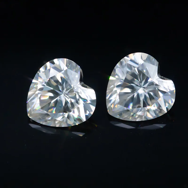 Moissanite gia Ultra white D color heart-shaped stone manufacturers spot direct sell Moissanite