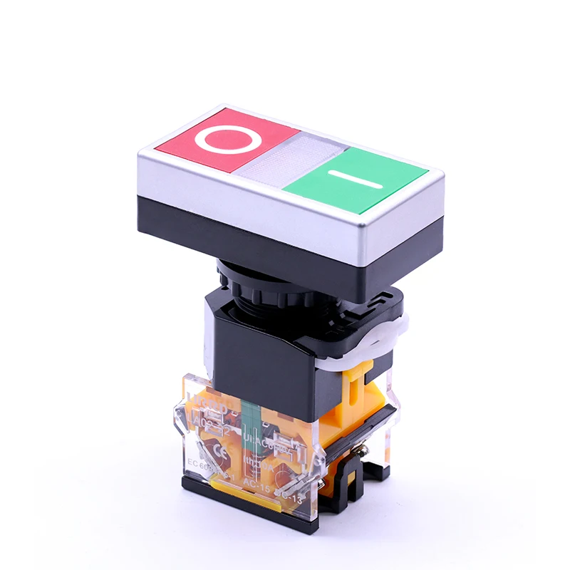 Double Head Green Red Push Button Switches