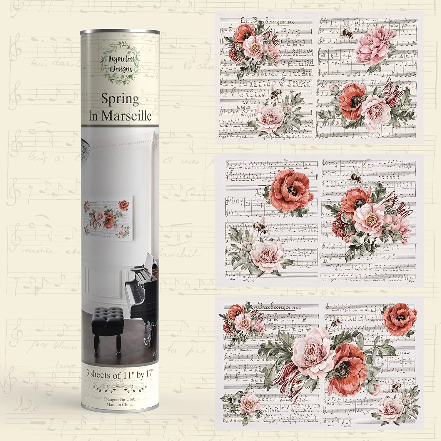 Большие Переводные картинки для мебели и ремесел домашний декор деревянные «сделай сам» украшения рукоделия