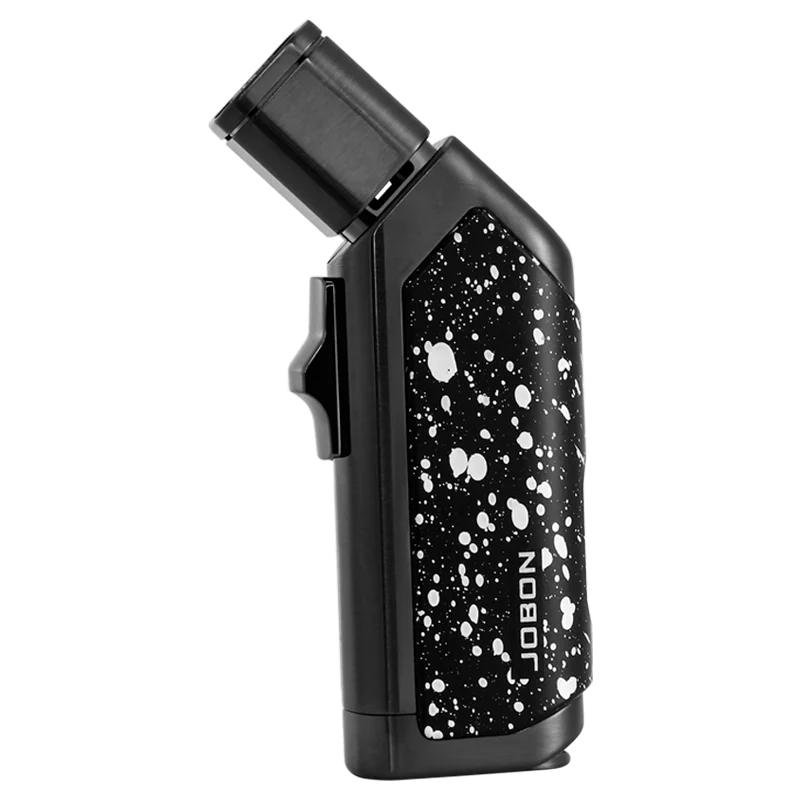 Jobon 665 Quad Jet Flame Lighter Windproof Smoking Accessories Visible Gas Window Cigar Punch Portable Cigar Cigarette Lighters