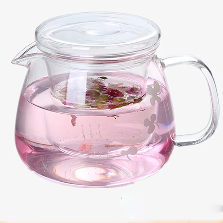 2020 new clear teapot glass tea cup with infusers