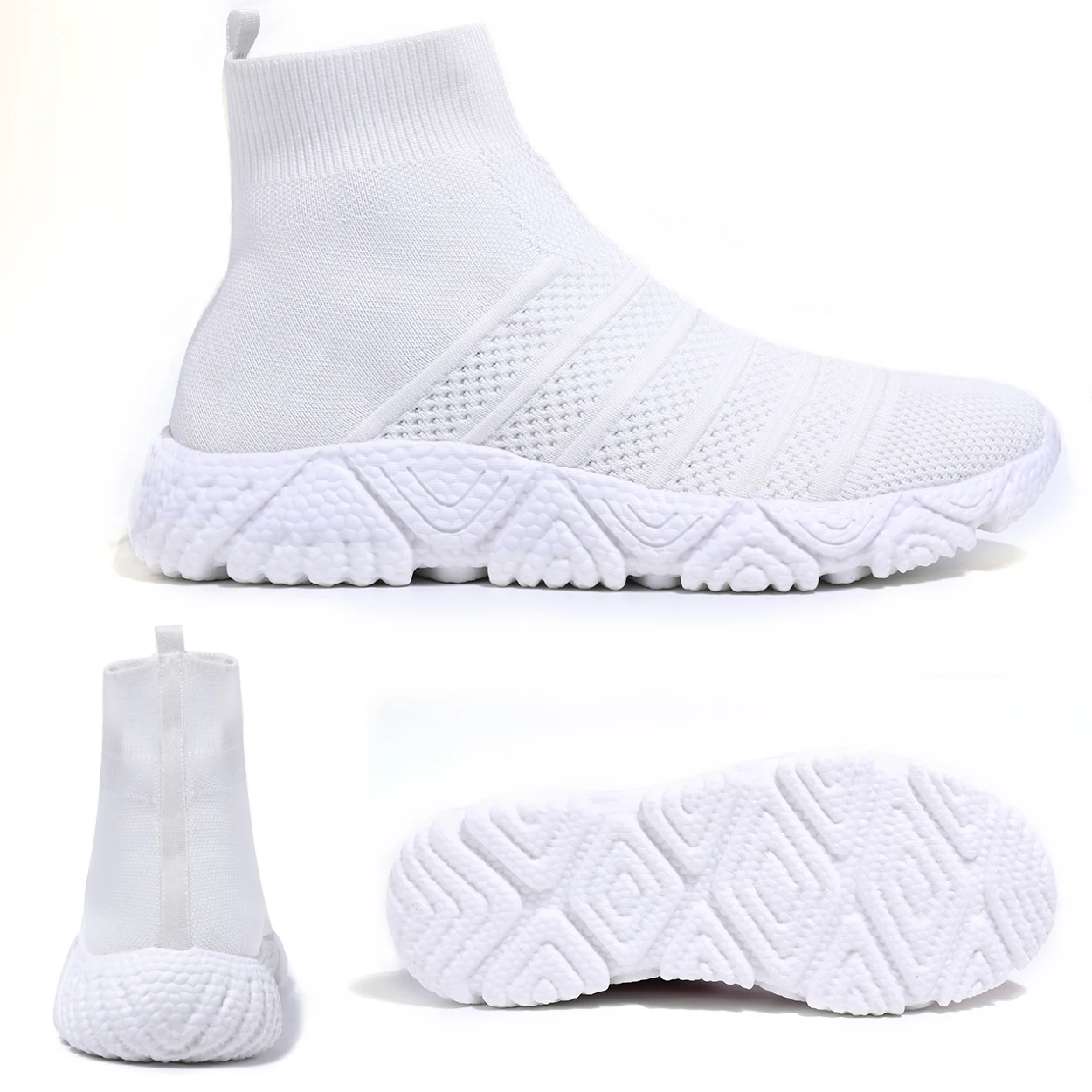 New Arrival men shoes arch support slip-on anti-slippery light wight women sneaker shoes outdoor sport casual sock shoes