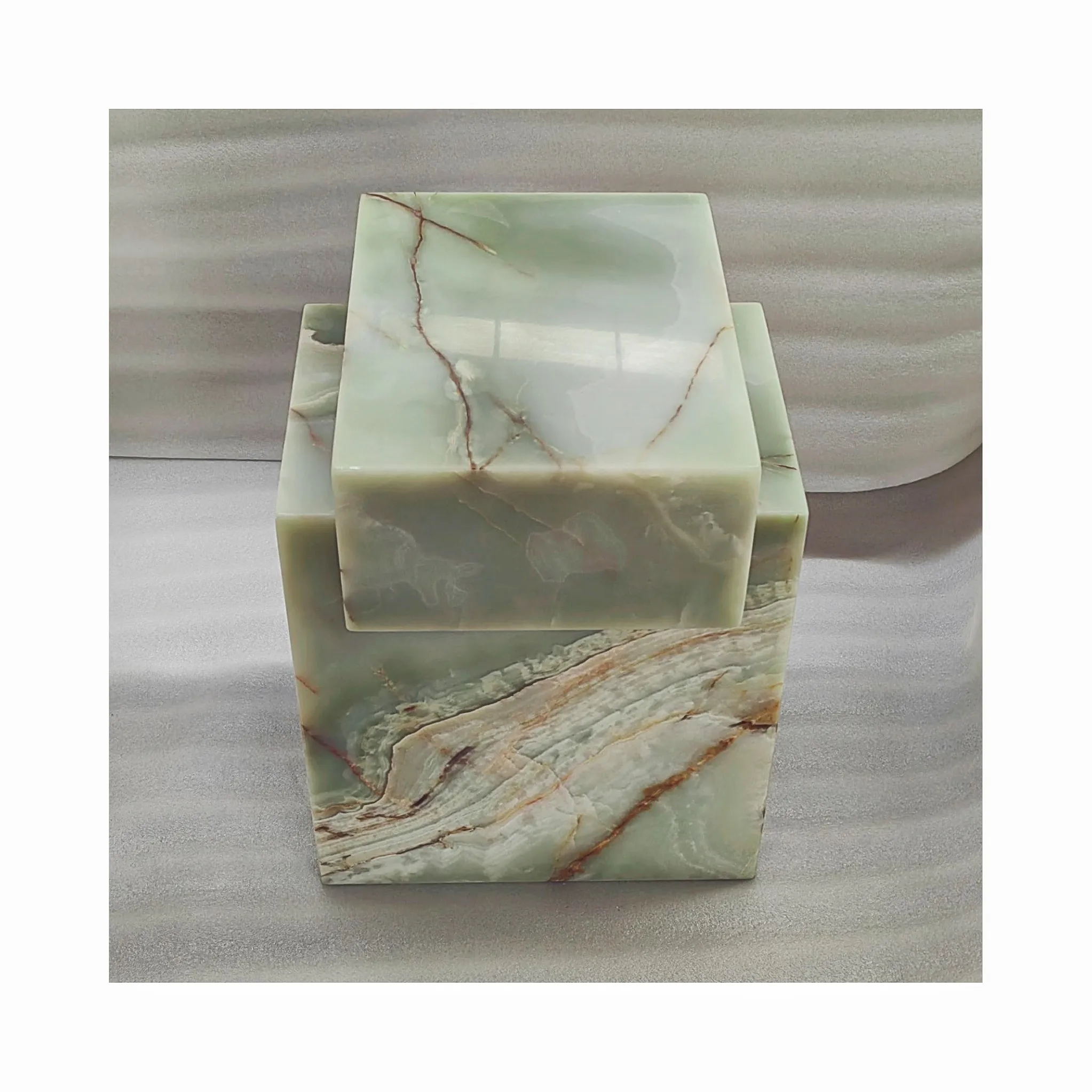 Индивидуальный диван SHIHUI для гостиной современный роскошный боковой стол из зеленого оникса и мрамора