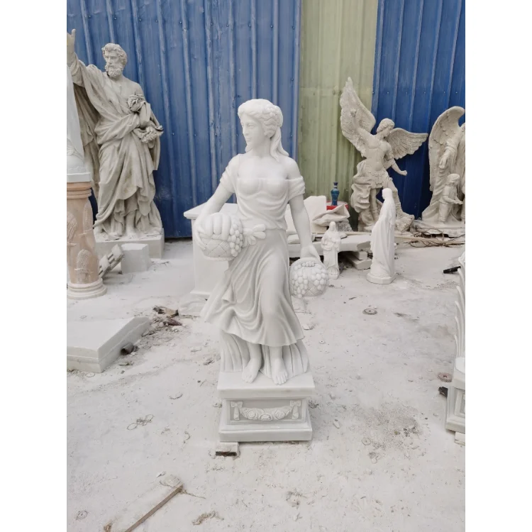 Garden Abstract Large Grape Lady Goddess Granite Angel Sculpture Christian Statue Marble