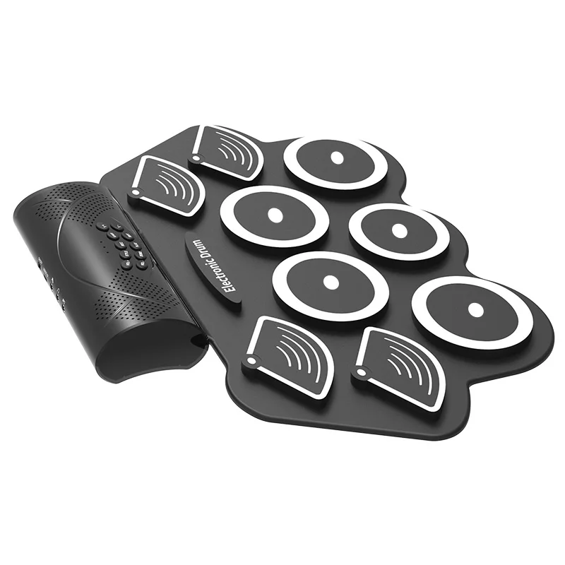 wholesale drum pad roll up drum kit electronic drum set bateria electronica kids toys musical instruments