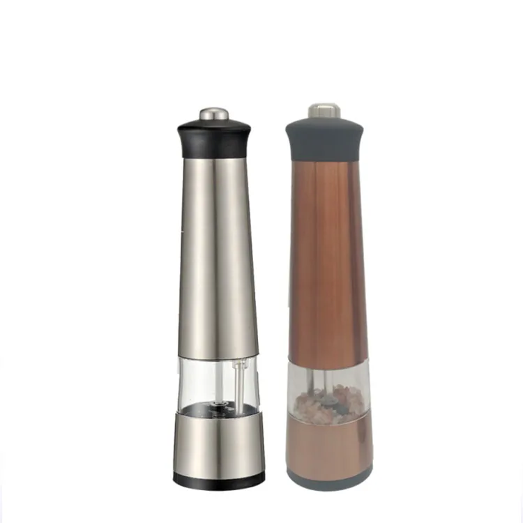 
Custom 2 in 1 portable metal hand automatic gravity salt mill and pepper grinder 
