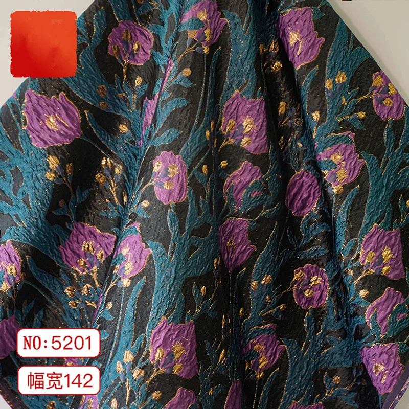 Оптовая продажа красивая ткань из парчовой жаккардовой ткани с узором в горошек