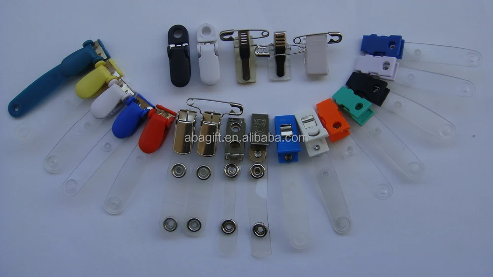 Plastic Crocodile id Badge Clips for ID Card name Badge Holders and Suspender Clip