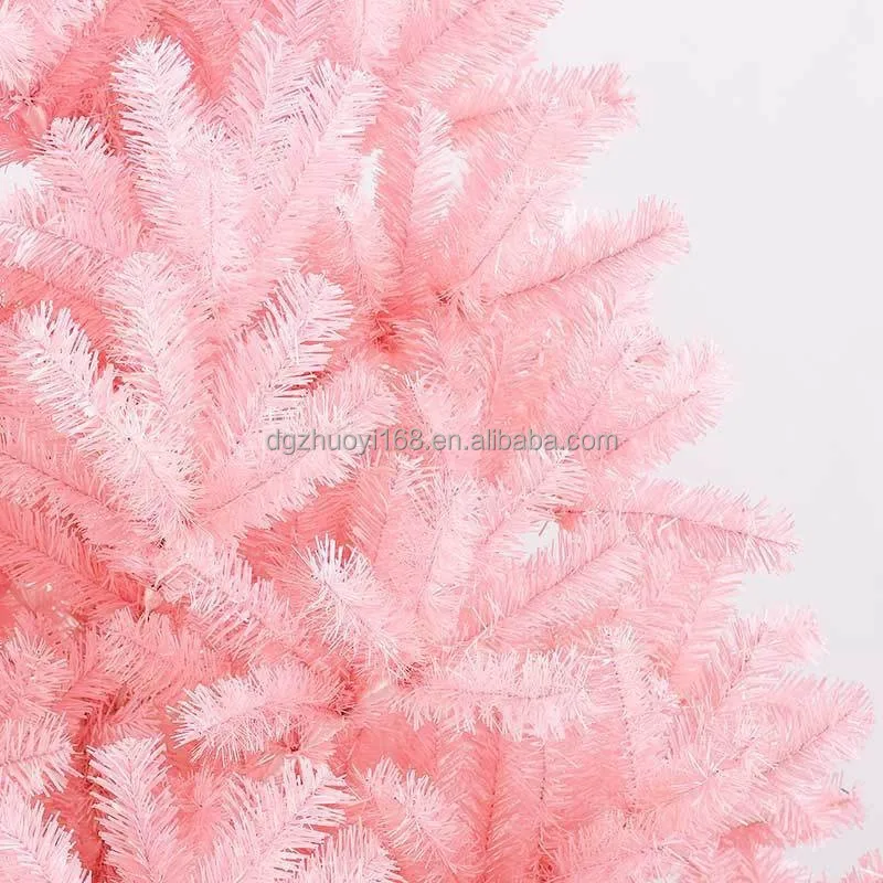 Home Decor Pink Christmas Tree for Holiday Indoor 3ft to 7ft Customized PVC Item Outdoor