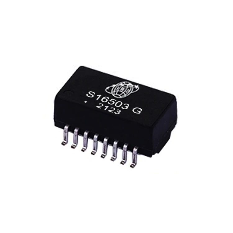 S16503G Single Port 16pin 100 Base-T   Ethernet filter Network SMD lan transformer