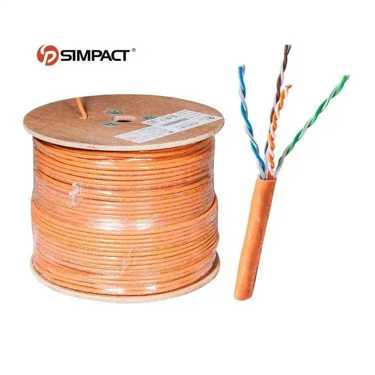 Simpact Wholesale High Quality Eco-Friendly 23Awg 305M Pure Copper Double Jacket Outdoor Cable Cat6 Utp Cables
