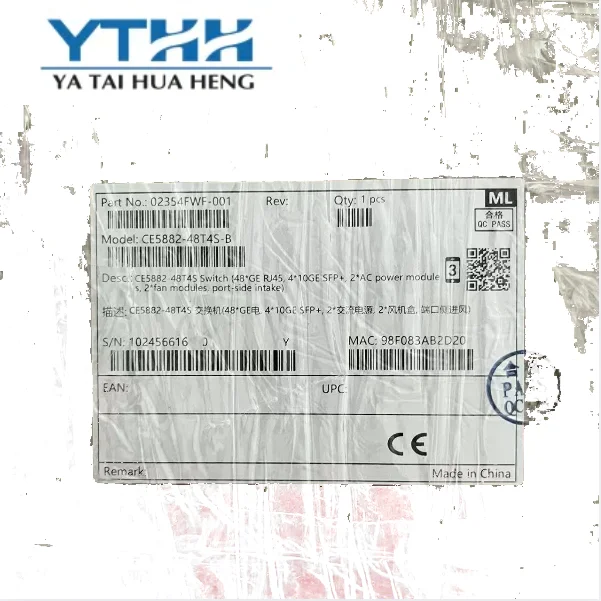 Новый в наличии CE6881-48S6CQ-F переключатель (48*10 гигабит SFP +, 6*100 г QSFP28, источник питания 2 * AC, выход воздуха со стороны порта)