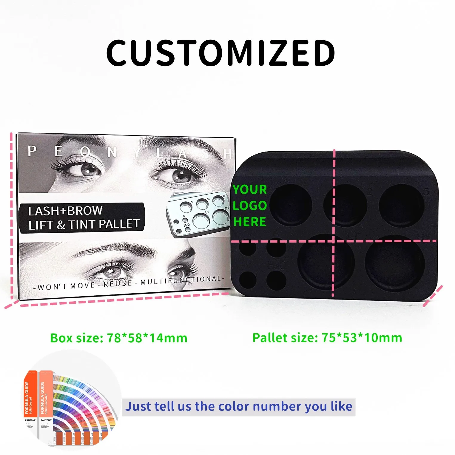 Multifunctional Lash Lift And Tint Pallet Reusable Eyelash Perm Tool Customized Lash Lift Plate