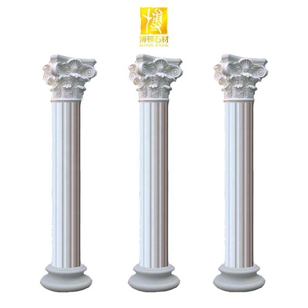 BOTON STONE Natural Stone Outdoor Building Materials Decorative Hollow Round Marble Column Pillars