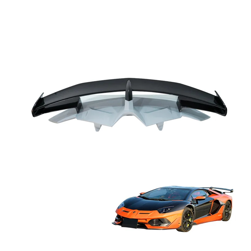 Langyu Accessories Rear Trunk Spoiler Dry Carbon Fiber Tail Spoiler For Lamborghini Aventador LP700 LP720 LP750 SVJ Rear Spoiler