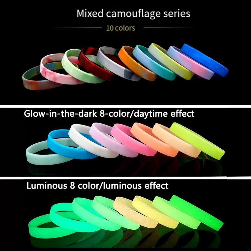 Eco-friendly Printed Custom Logo Rubber Bracelet Wrist Band Silicone Wristband