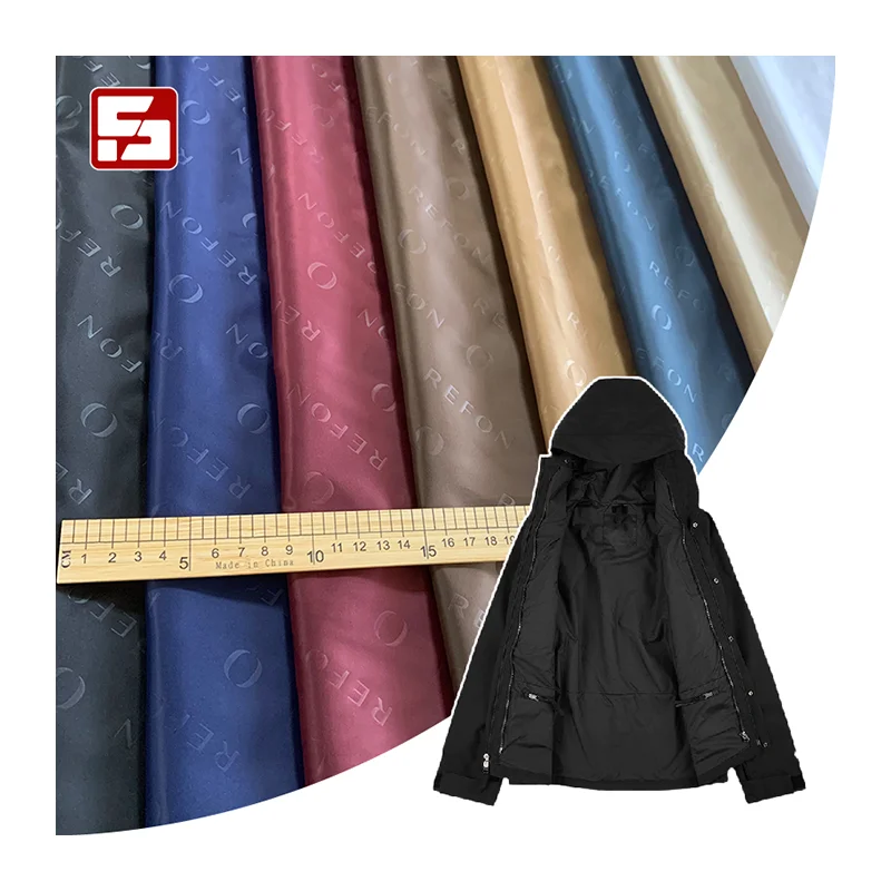 Textile suit lining embossing taffeta fabric 100% polyester taffeta fabric for coat/ jacket lining