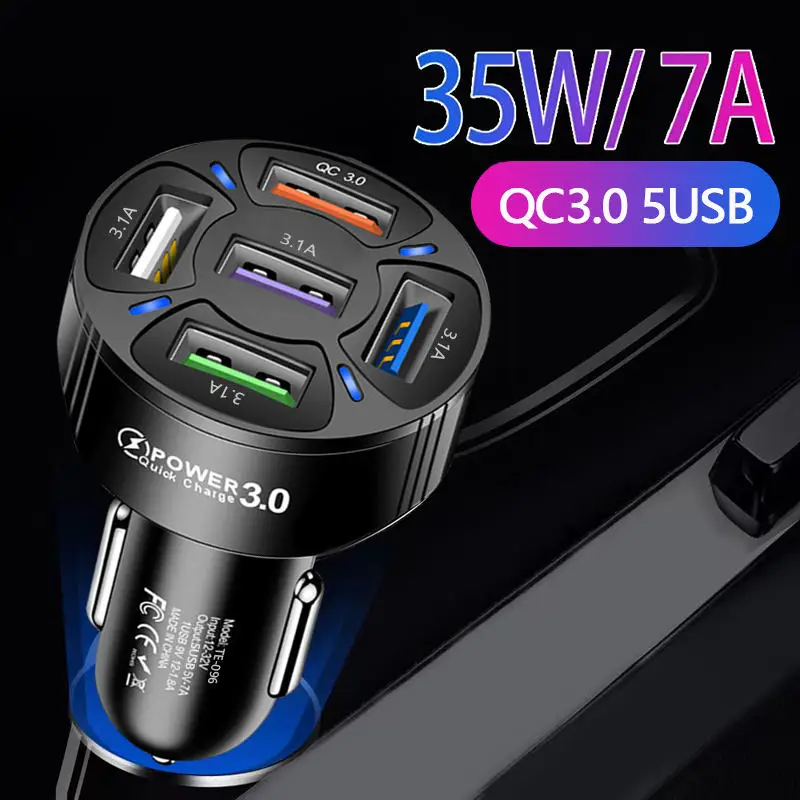 PSDA 35W USB C Car Charger QC 3.0 7A Type PD Fast Charging Car Phone Charger For iPhone 12 13 Pro Xiaomi Huawei Samsung