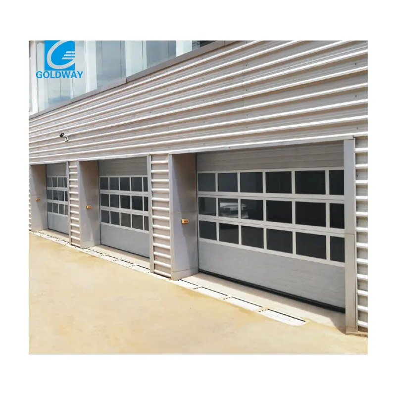 Aluminum Alloy Frame Tempered Glass Electric Remote Control Garage Door