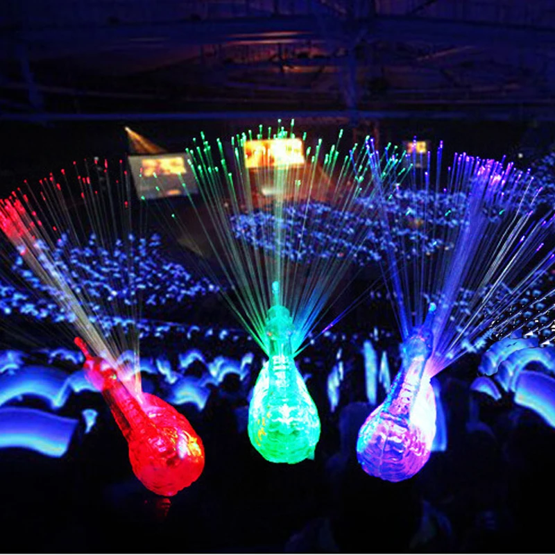 1pc Colorful Luminous Toys for Kids Girls Peacock Finger LED Light up Rings Party Gadgets Intelligent Toy for Children