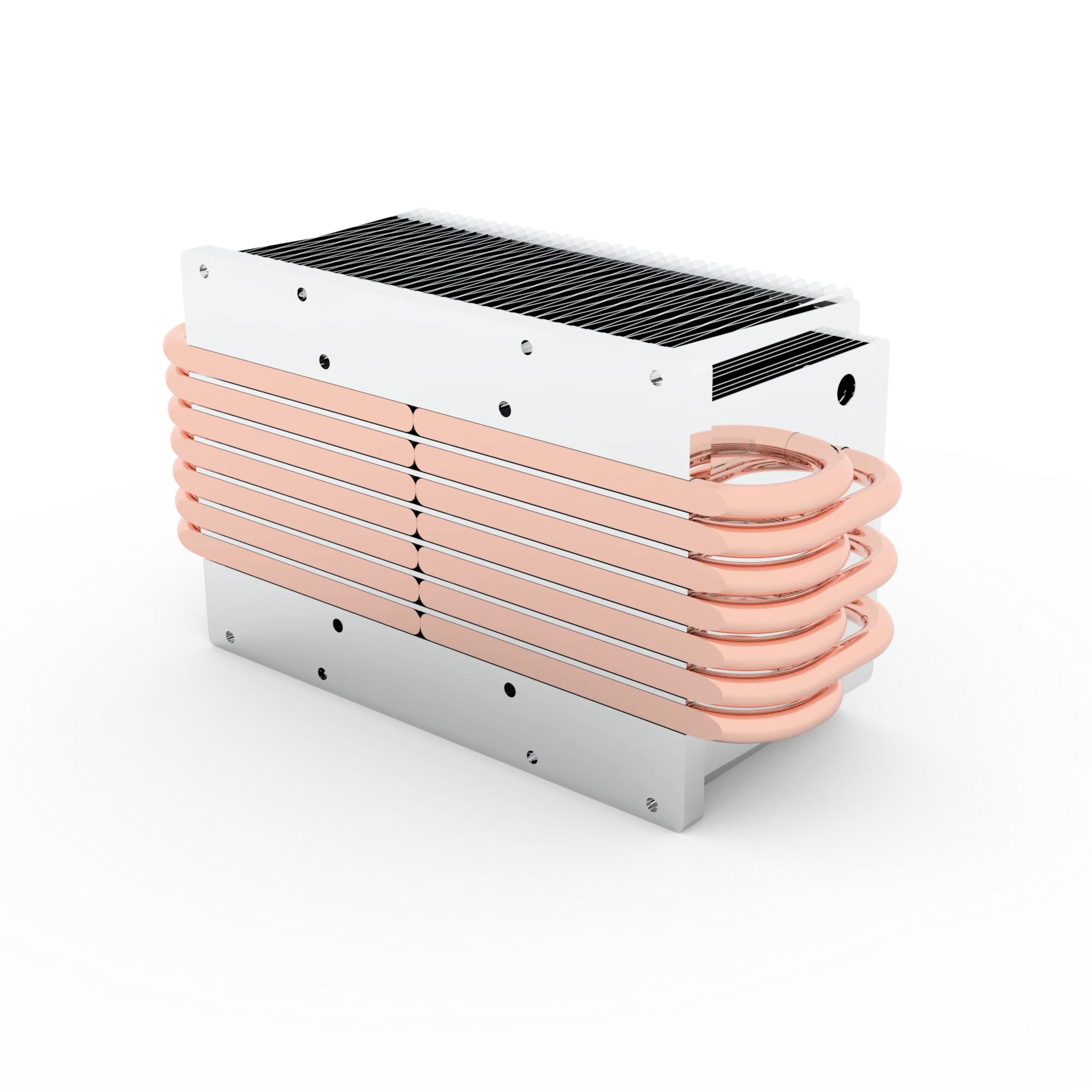 Big Aluminum Plate With Copper Tube Solution Water Cooling Plate Heat Pipe Heat Sink Radiator Heat Sink laser cooling