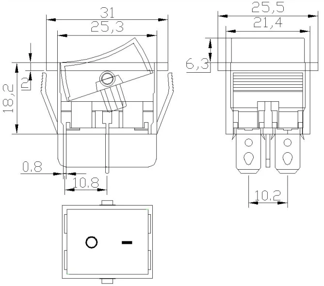 12v 250v kcd1 switch