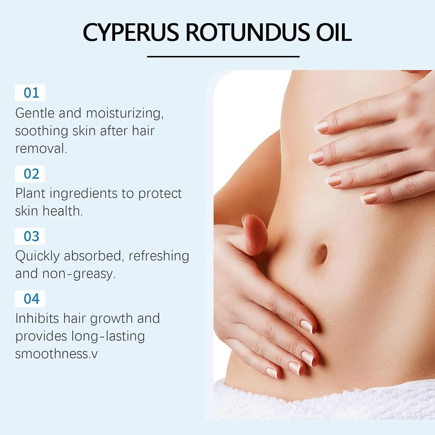 Private Label Hair Products Hair Removal Cyperus Oil Natural That Reduces Body Hair Growth And Nourishes The Skin Rotundus Oil
