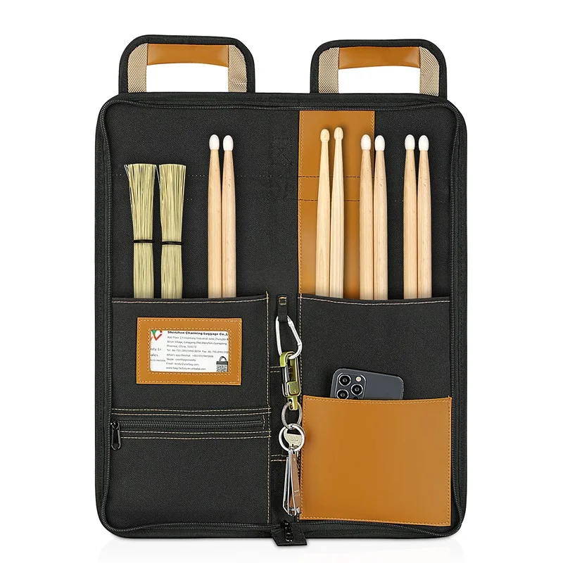 Portable Waterproof Drumsticks Bag Holder Thickened Large Capacity Drum Sticks Bag