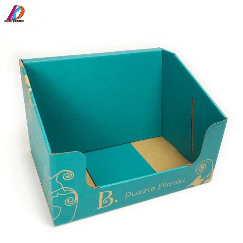 Custom logo rigid corrugated cardboard display box for product show