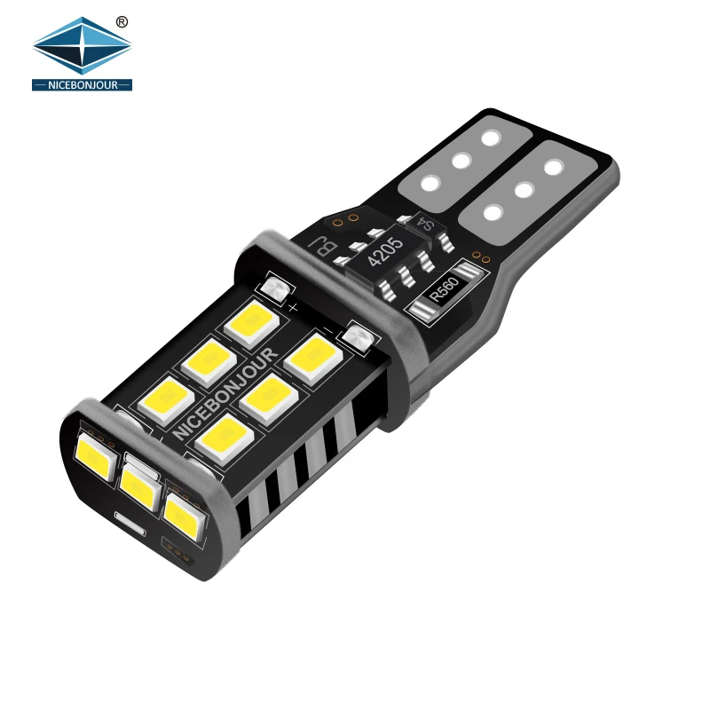 Auto Lighting Systems Led W16W Led Reverse Lights 2835 15SMD Car Bulb 921 912 T15 Brake Light Led Lamp White