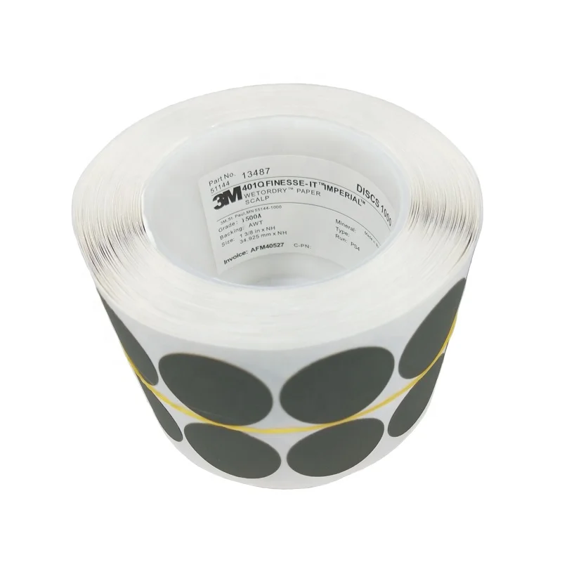 3M 401Q влагонепроницаемый рулон тонкой бумаги абразивные инструменты PSA абразивная наждачная бумага