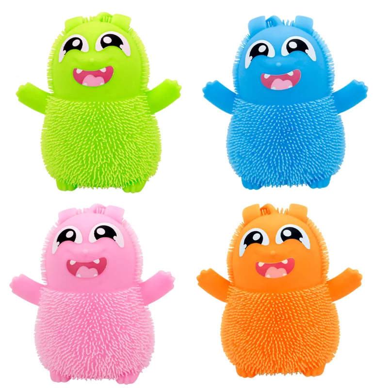 Сжатый шар фиджет TPR светодиодный мигающий Furbe Puffer Ball для снятия стресса игрушки для детей унисекс Детские игрушки маленькие пластиковые игрушки CN;ZHE