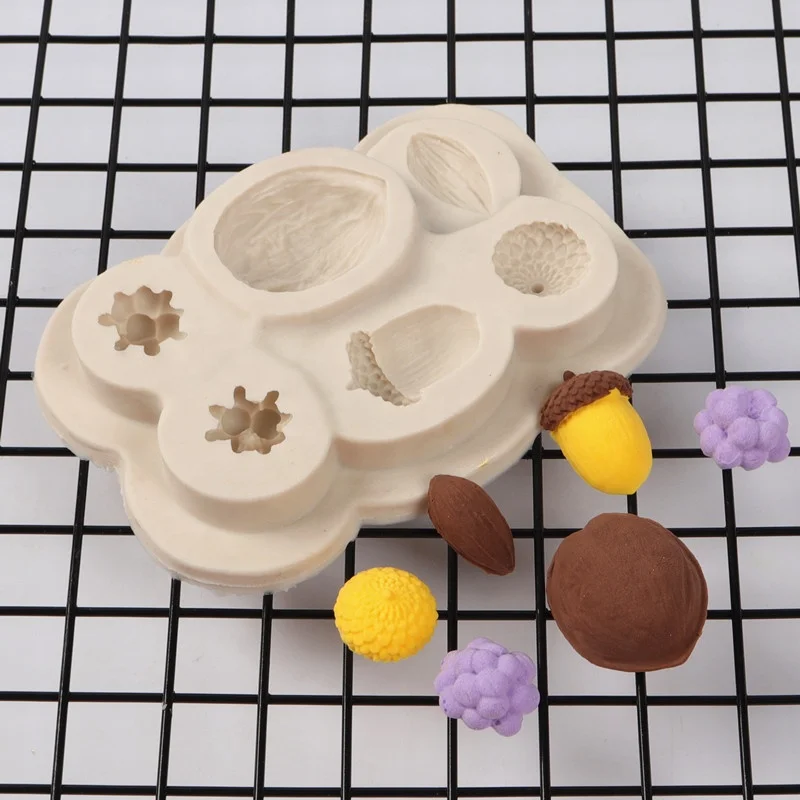 Hazelnut pine nut silicone mold silicone chocolate molds silicone cake mold