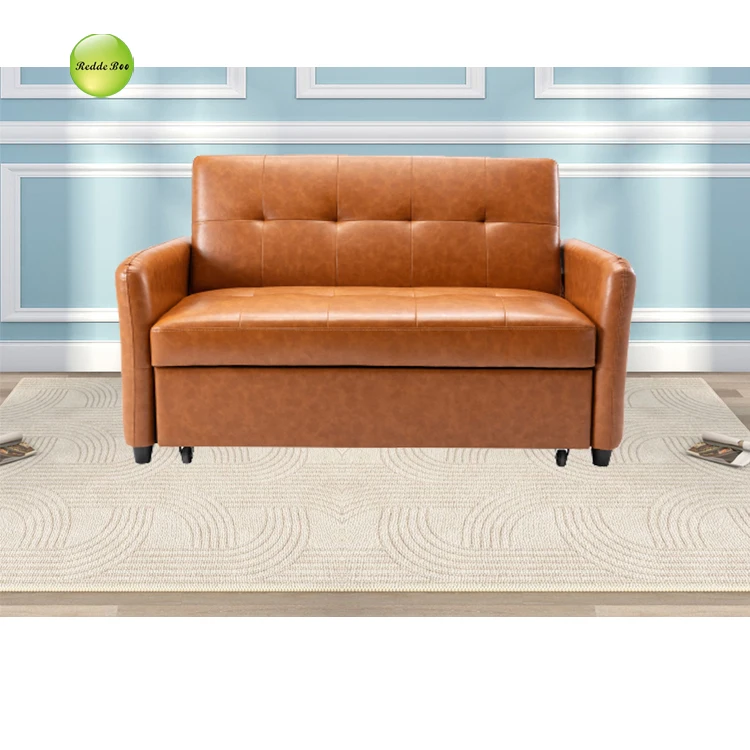 modern living room leather sofa bed for sleeping Italian sleeping multi-function folding sofa bed from Shenzhen sofa factory