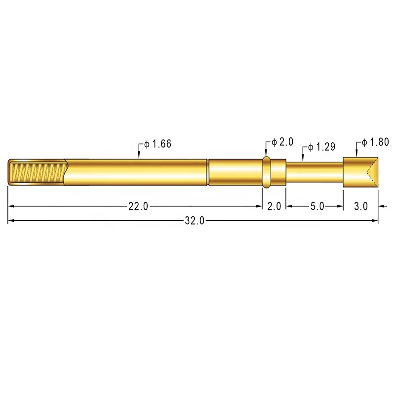 Spring Contact Probe test pin PCB Test Pin Test probe gold-plated Brass probe Pin UB912