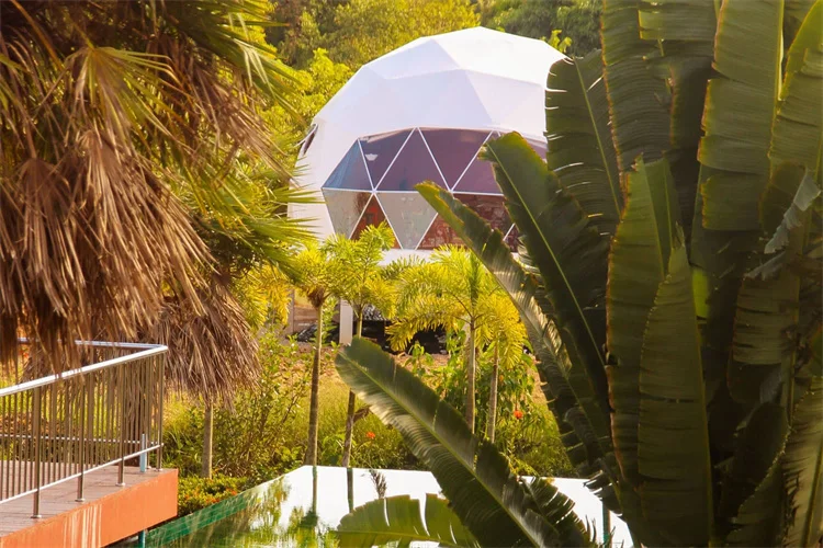 2024 Most Popular Big Space Weather Resistant Color Custom Tent Geodesic Domes for Glamping Recreation Hotel Rental