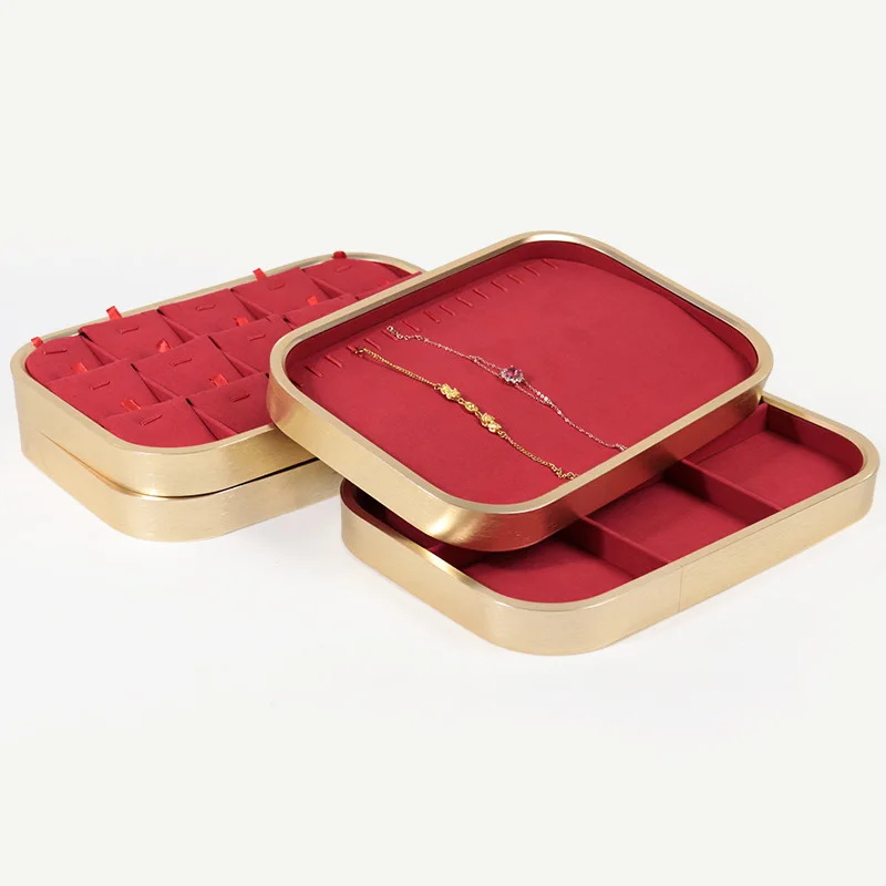 Jewelry Display Stackable Exquisite Jewellery Storage Holder Ring Earrings Necklace Organizer Plate