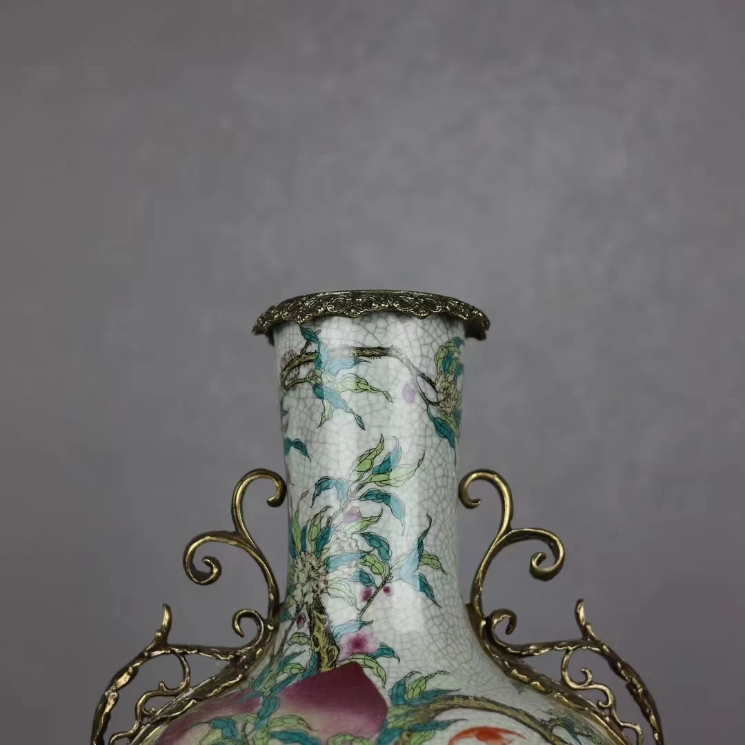 Высококачественная антикварная розовая фарфоровая ваза Jingdezhen декоративная из Розового Фарфора Qianlong