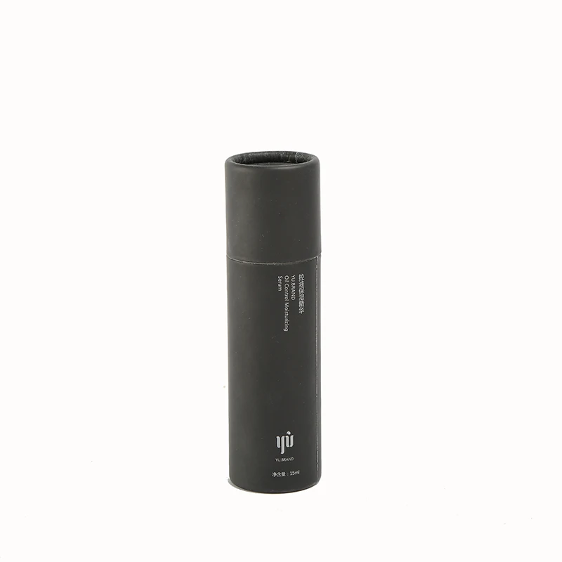 Luxury Biodegradable Black White Cosmetic Lip Gloss Cylinder Packaging Container Cardboard Packaging Paper Tube