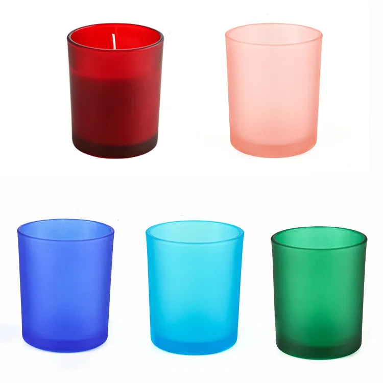 bulk 200ml matte black Soy Wax candle holders scented candles glass candle jars with wooden lids