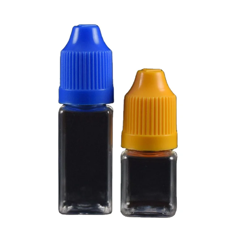 child proof cap long thin tip square bottle plastic bottle with dropper 10 ml 15ml pet for OIL