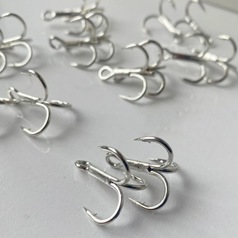 high quality treble hook 6x strong barb 2# 4#  6#  8# three pin anchor needle hook sharpened stinger