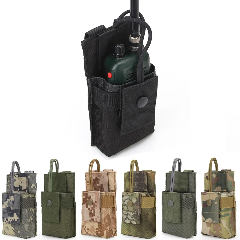 Radio Pouch Walkie Talkie Holster Phone Holder Hunting Waist Belt Pack EDC Bag Molle Magazine Pouches