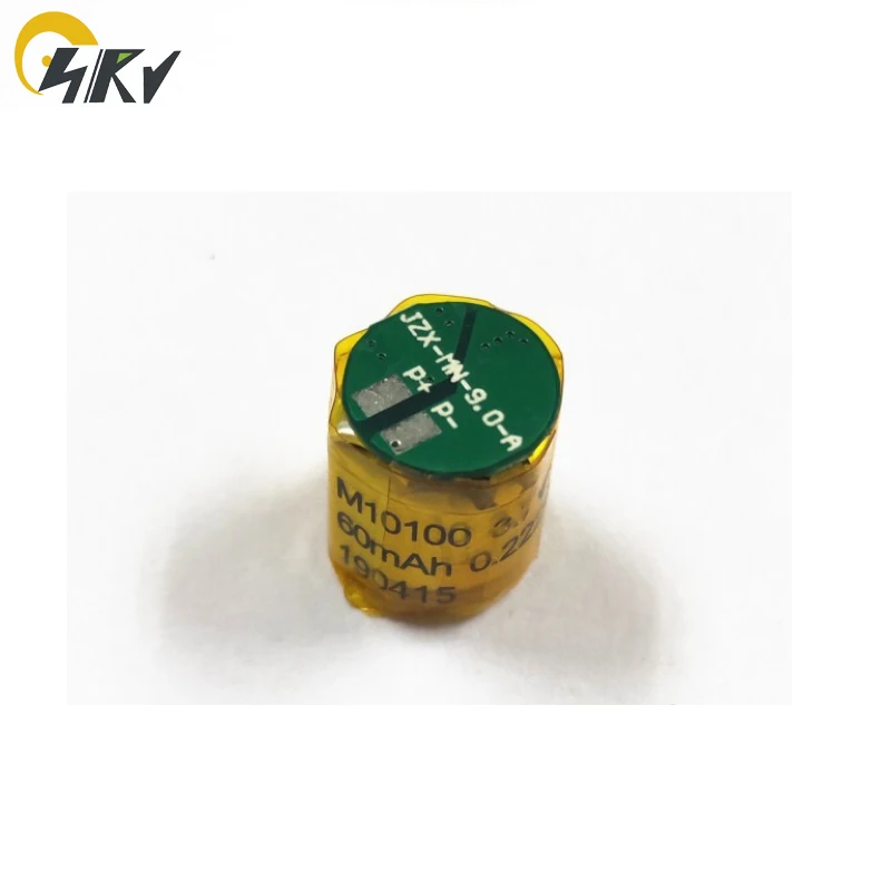 
Small Cylindrical 10100 3.7V 60mAh Lipo battery for rechargeable WTS earphone 