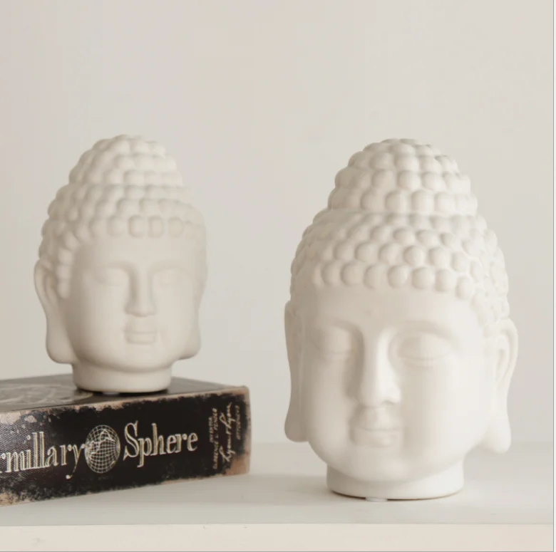 Exclusive Ceramic Buddha Head Statues for Indoor Decor religious decoration
