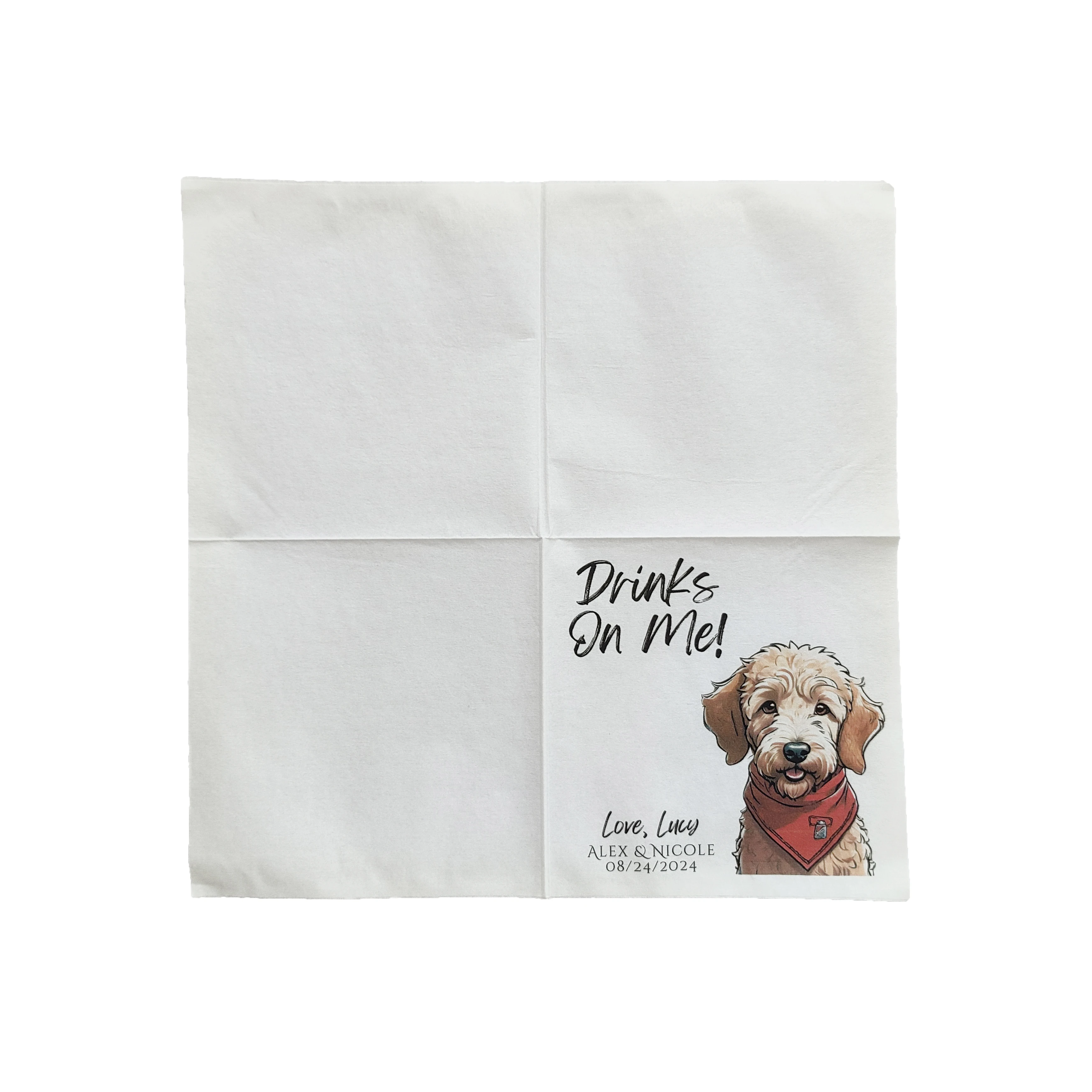 Factory manufacturers custom  restaurant party napkins custom printed white tissue paper napkins with your logo